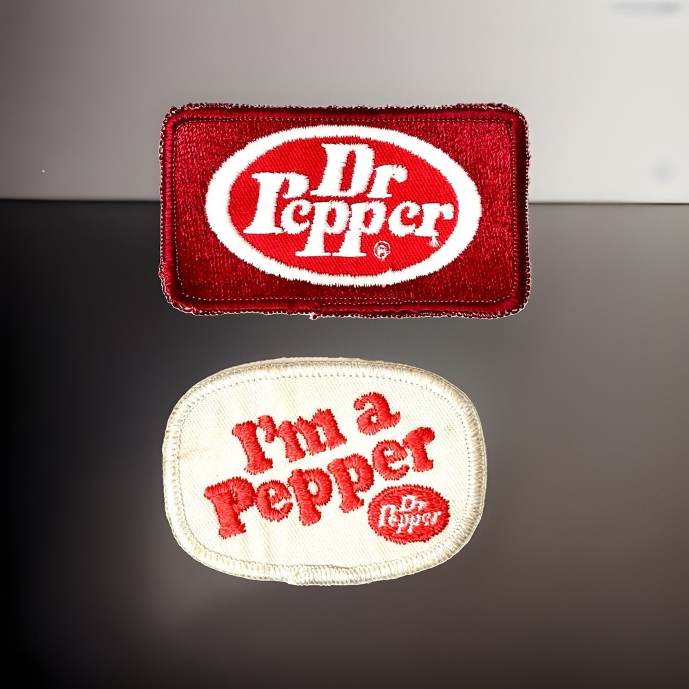 Vintage Dr Pepper Patch Lot Im a Pepper Embroidered Sew On Soda Uniform Sign